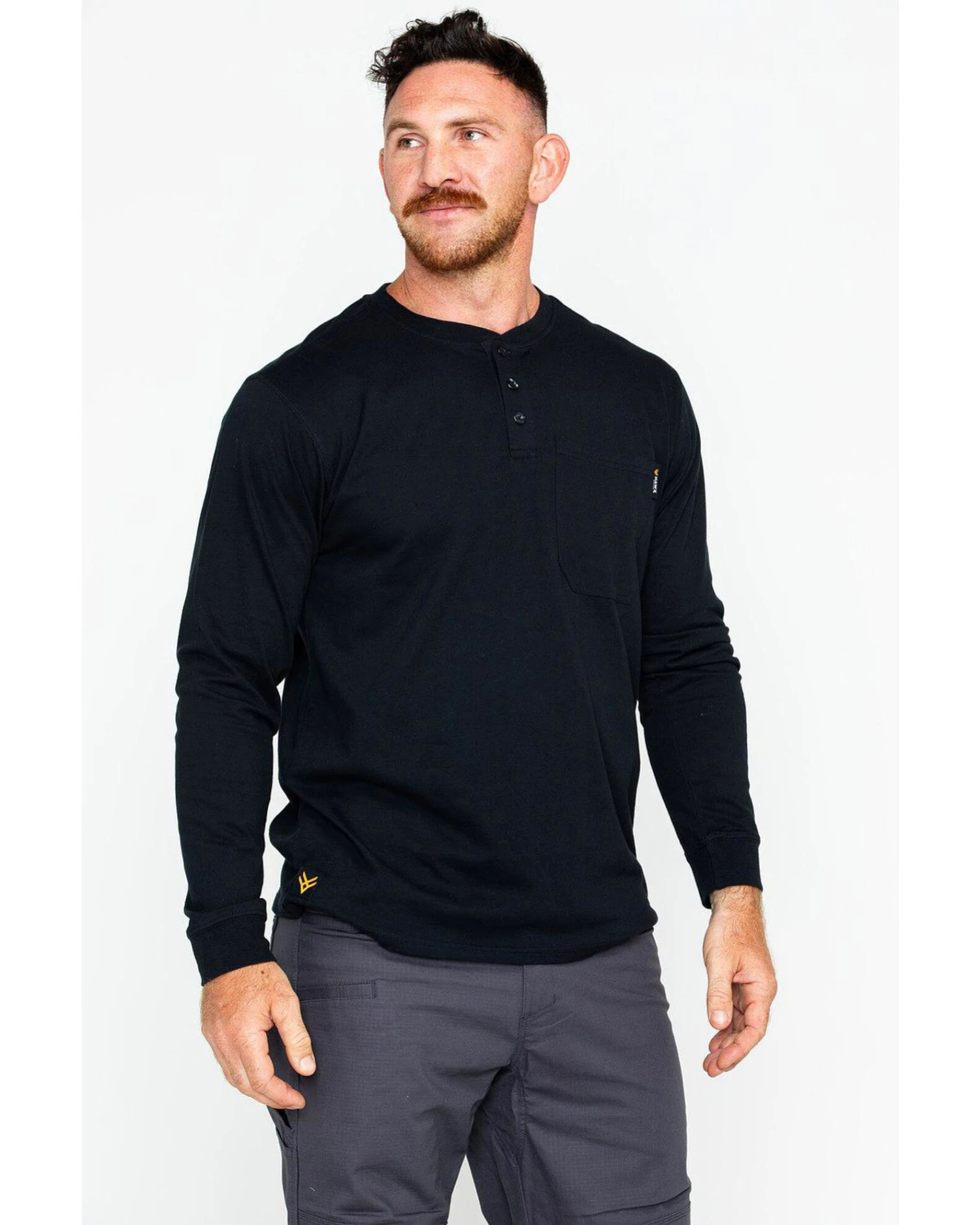 Hawx Men's Pocket Henley Work Shirt - Big & Tall