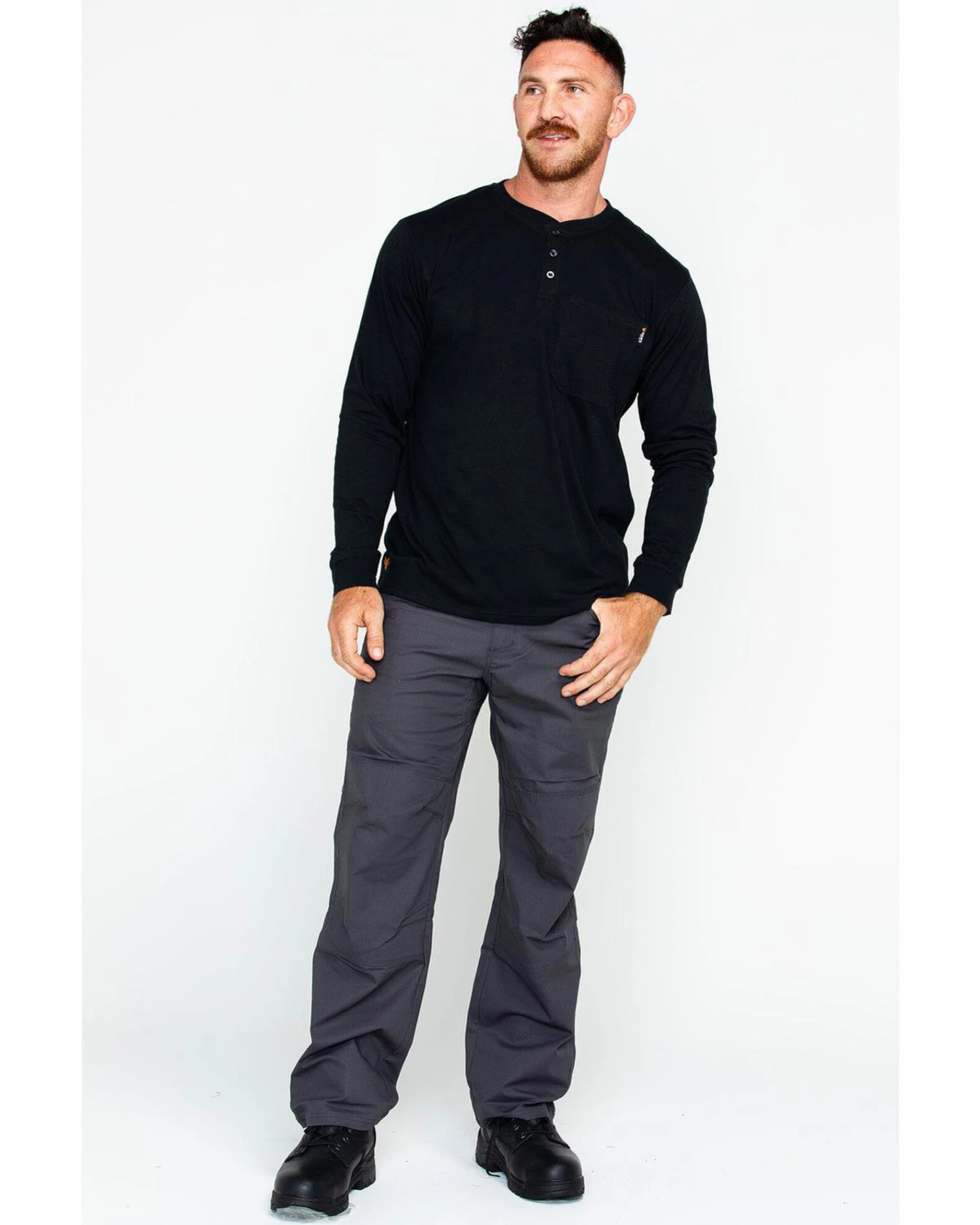 Hawx Men's Pocket Henley Work Shirt - Big & Tall - Image 6