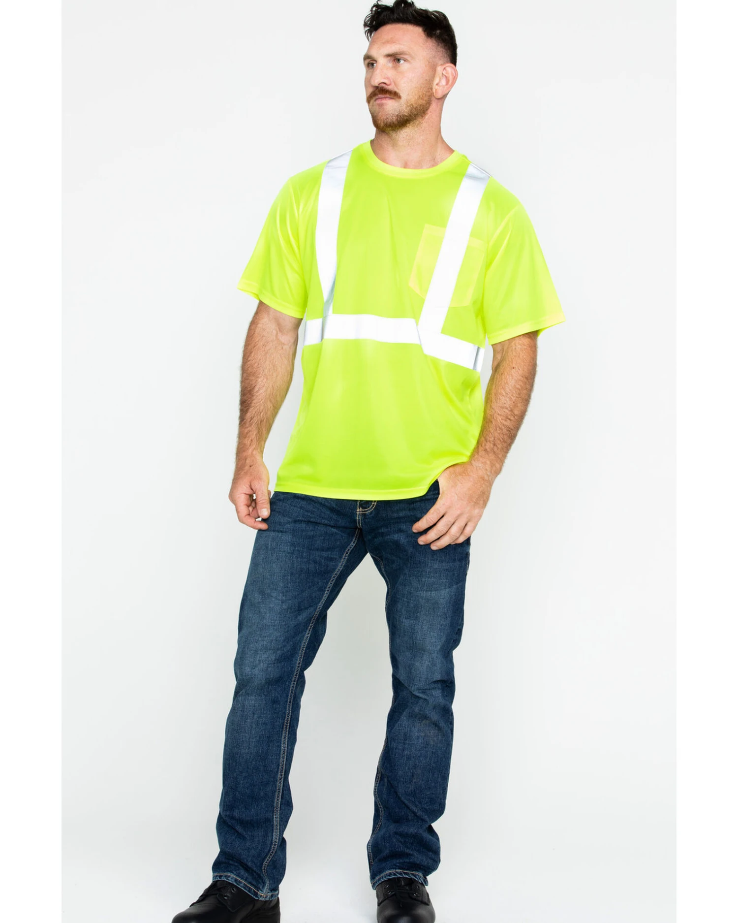 Hawx Men's Reflective Short Sleeve Work T-Shirt - Image 6
