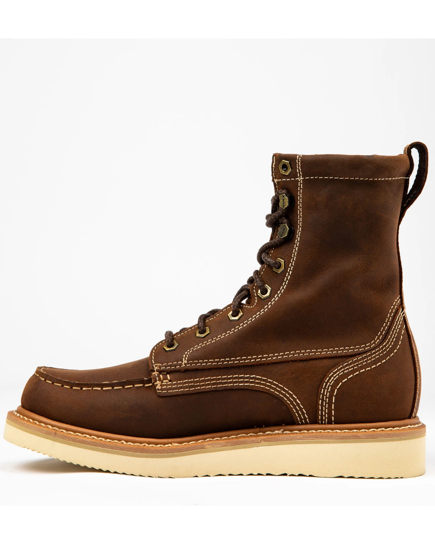 Hawx Men's 8" Grade Work Boots - Moc Toe - Image 4