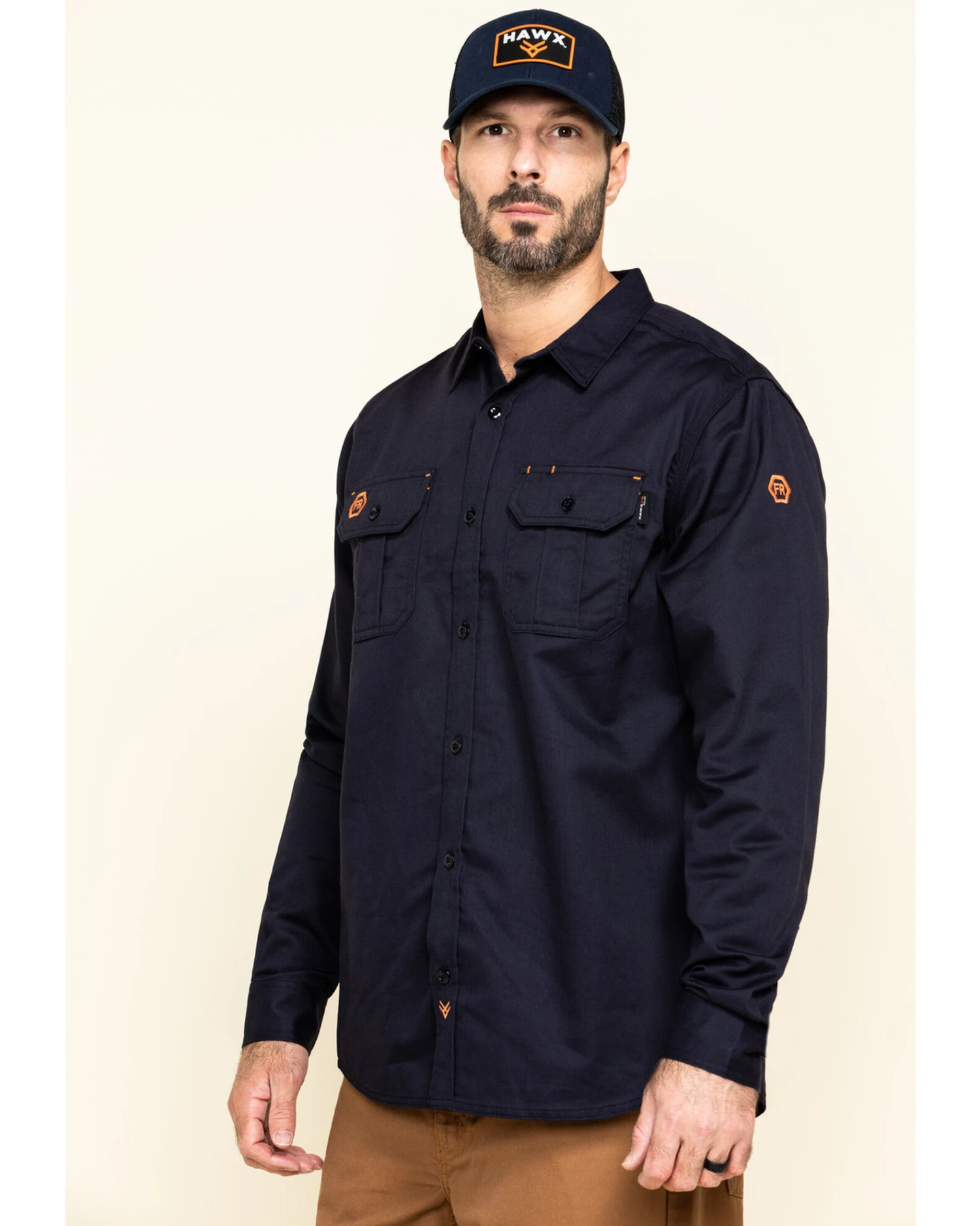 Hawx Men's FR Long Sleeve Woven Work Shirt - Tall - Image 6
