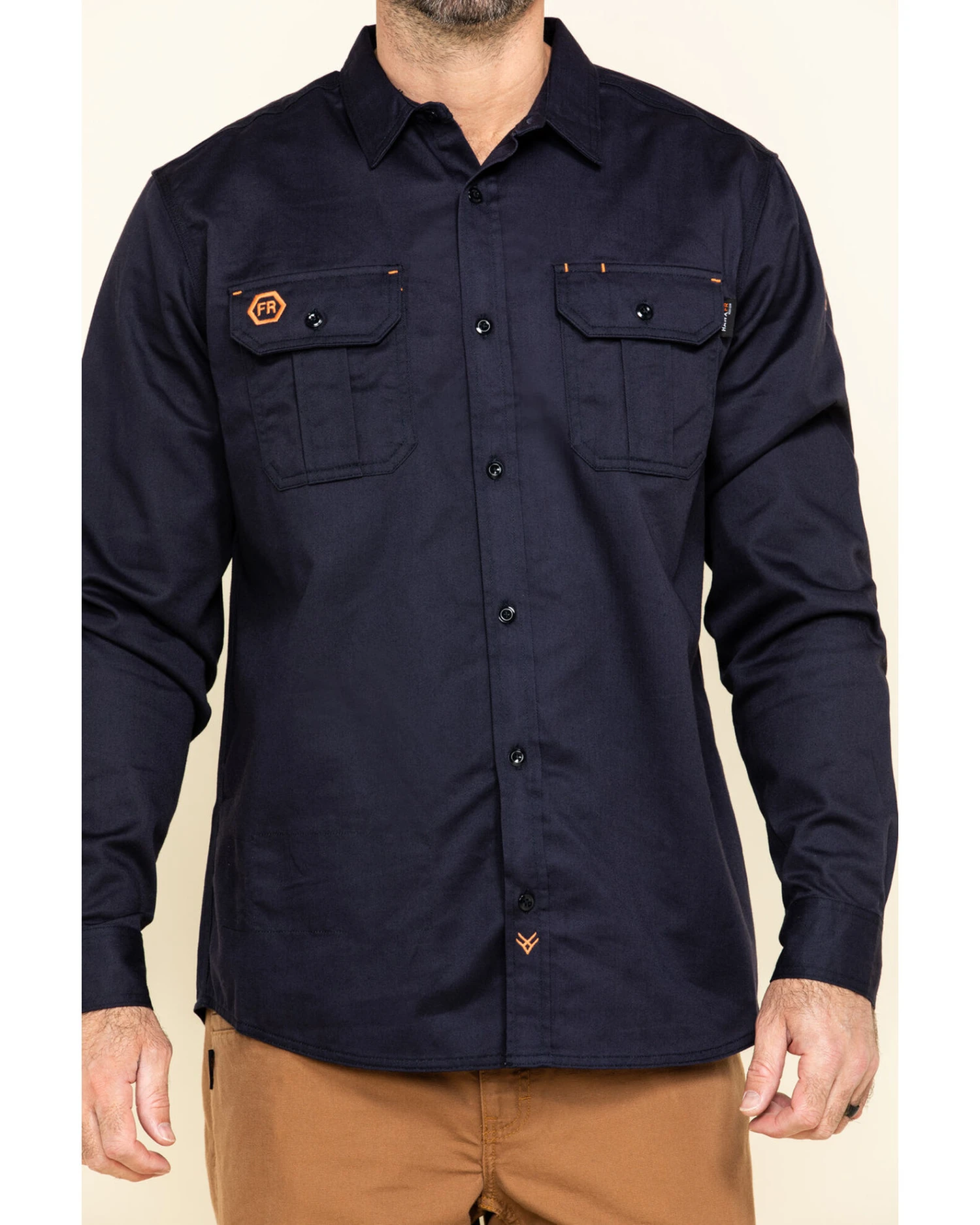 Hawx Men's FR Long Sleeve Woven Work Shirt - Tall - Image 3