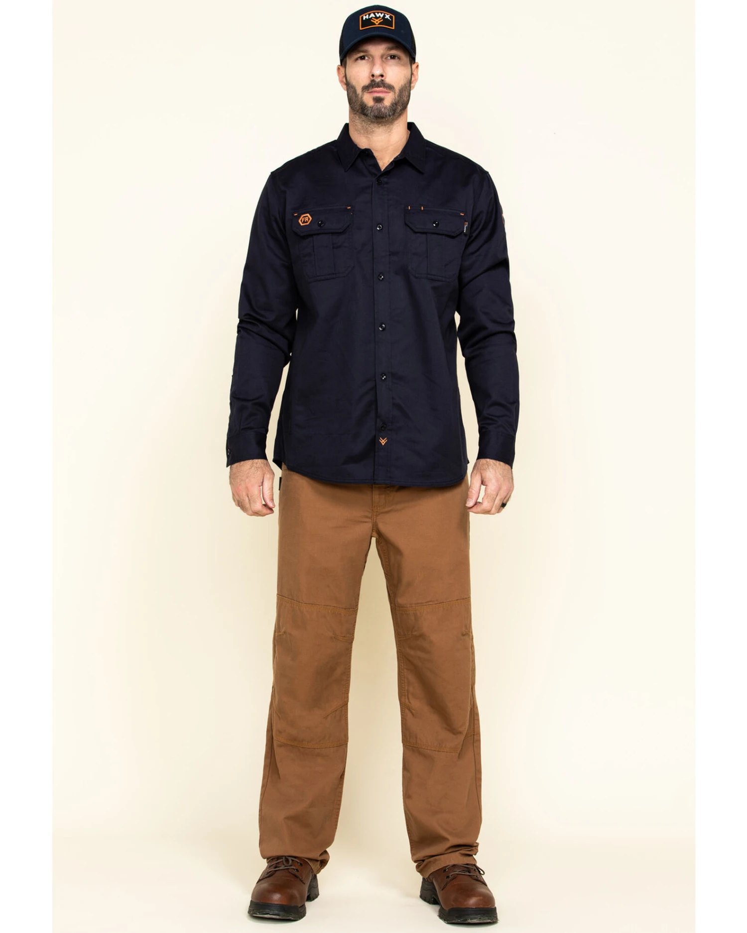 Hawx Men's FR Long Sleeve Woven Work Shirt - Tall - Image 5