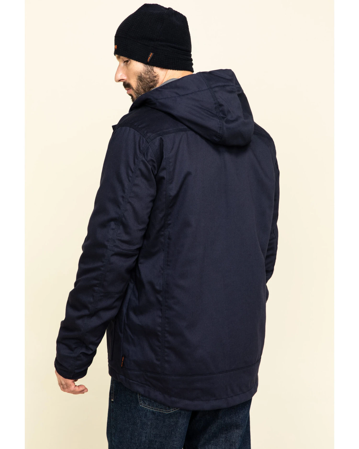 Hawx Men's FR Duck Hooded Storm-Flap Work Jacket - Big - Image 3