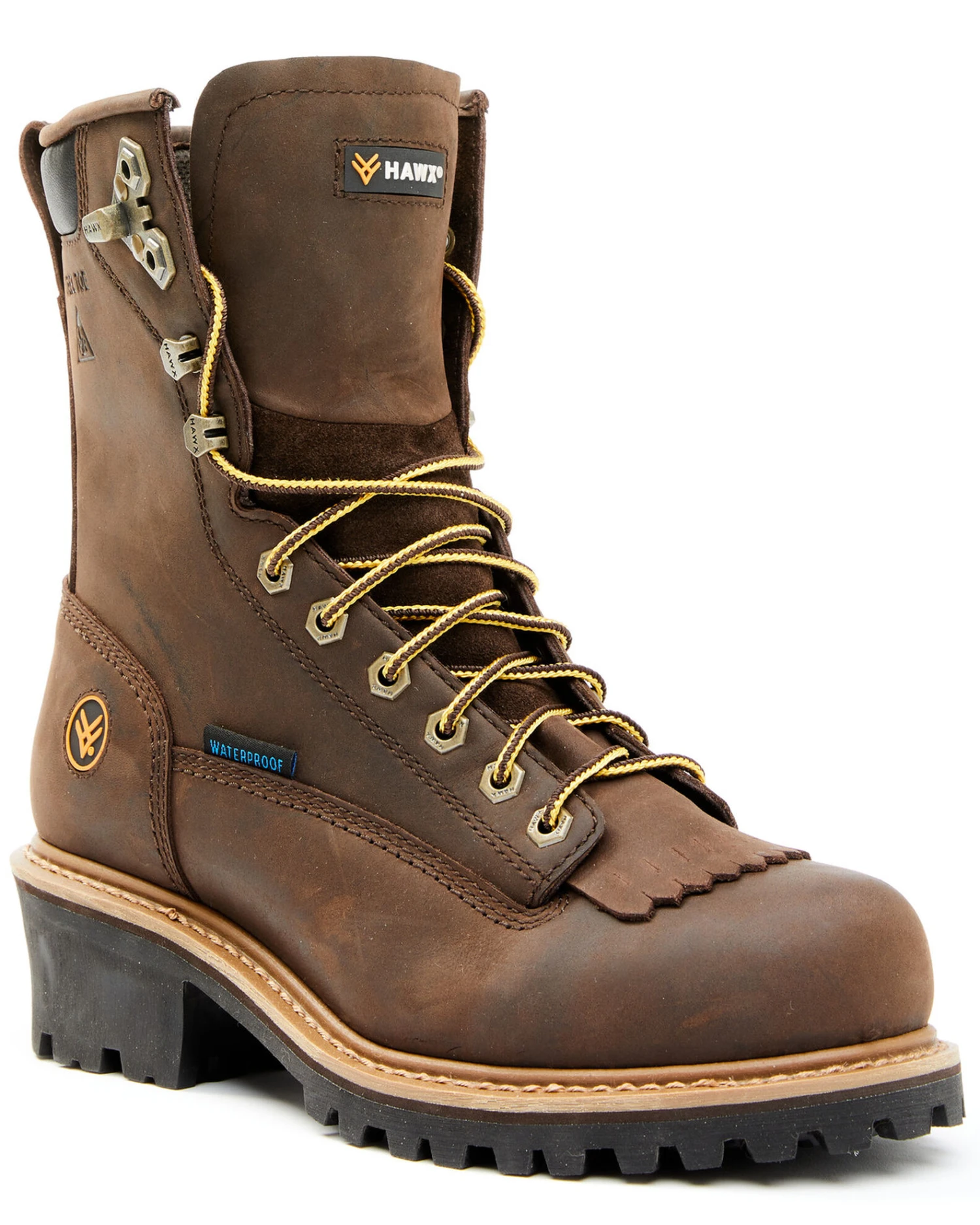 Hawx Men's 8" Waterproof Logger Boots - Steel Toe - Image 2