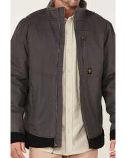 Hawx Men's Weather Ripstop Zip-Front Hooded Sherpa Work Jacket