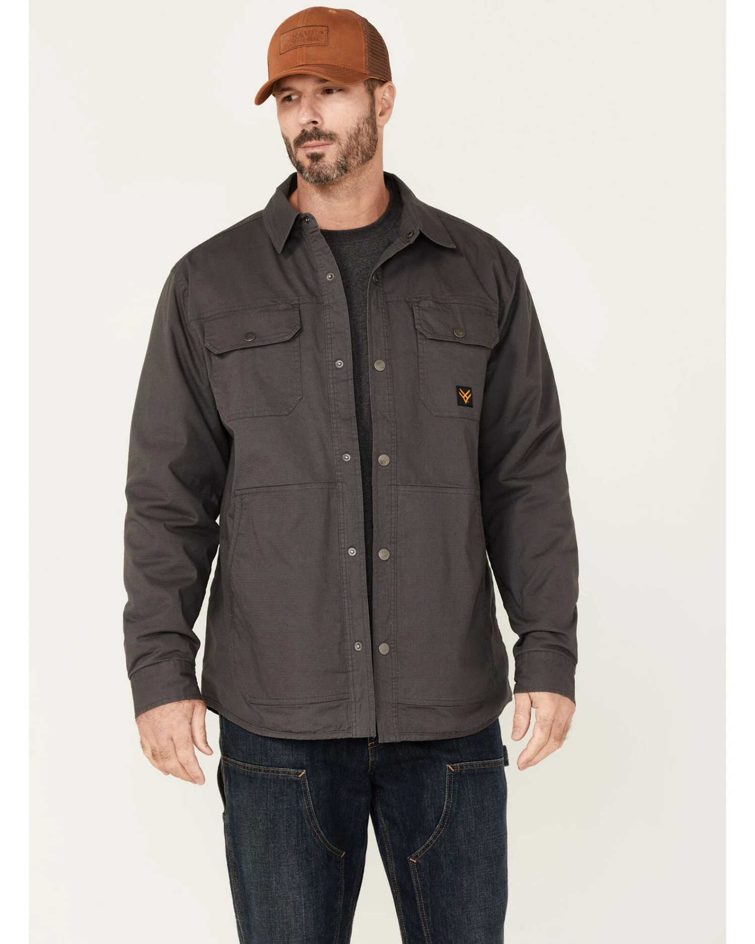 Hawx Men's Gordon Stretch Ripstop Snap-Down Work Shirt Jacket - Image 4