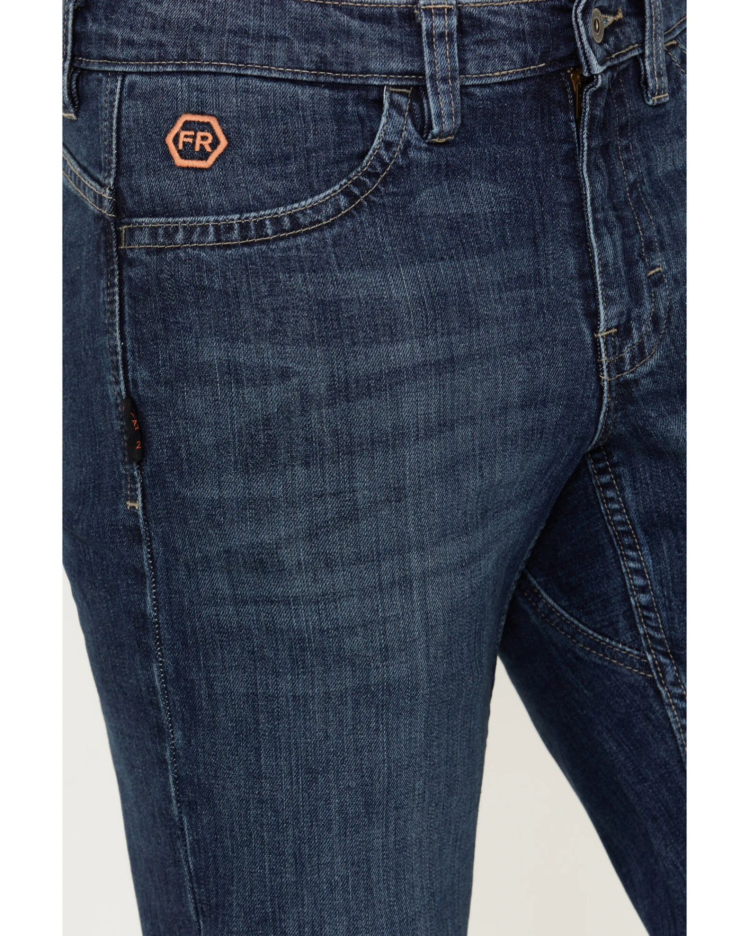 Hawx Men's FR Sheridan Dark Wash 5-Pocket Slim Bootcut Stretch Jeans - Image 2