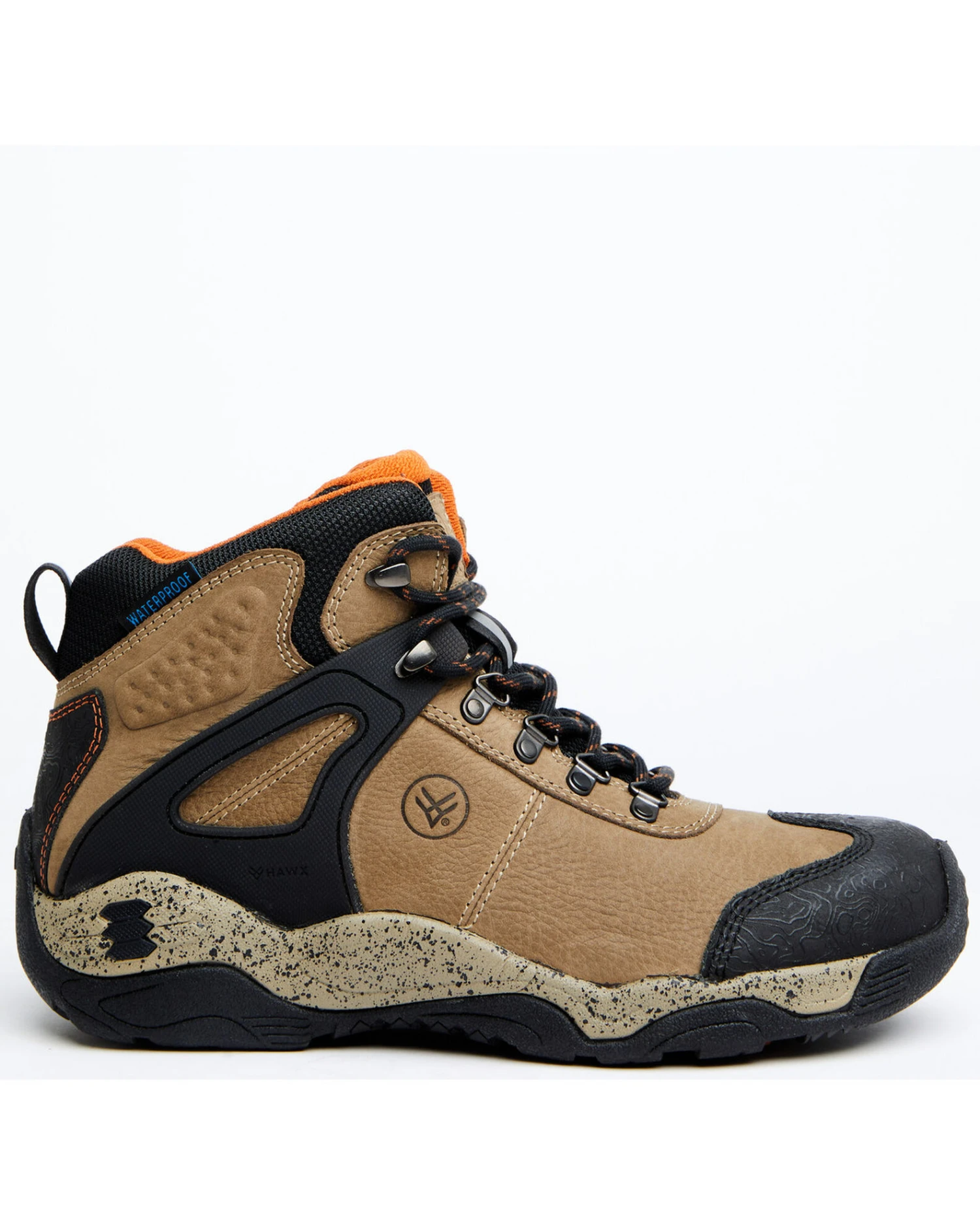 Hawx Men's Talon 2 Deep Taupe Waterproof Lace-Up Hiking Work Boots - Broad Square Toe - Image 2