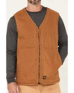 Hawx Men's Weathered Canvas Sherpa Lined Vest